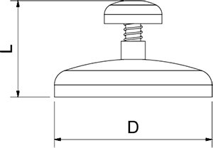 Dibujo técnico: Aplasta hamburguesas inox circular Fricosmos