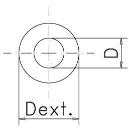 Dibujo técnico: Arandela especial inox Fricosmos øM8 mm