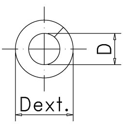 Dibujo técnico: Arandela grower inox Fricosmos øM4 mm