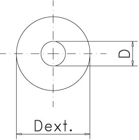 Dibujo técnico: Arandela plana inox Fricosmos øM6 mm