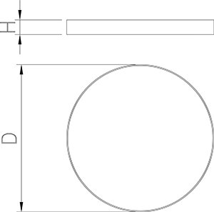 Dibujo técnico: Bandeja de camarero especial jarras de cerveza Fricosmos ø300x30 mm