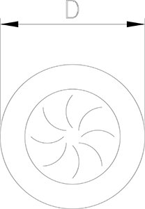 Dibujo técnico: Bandeja de cambio sencilla Fricosmos ø120 mm