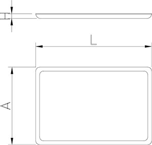 Dibujo técnico: Bandeja de presentación inox Fricosmos 315x215x15 mm