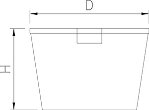 Dibujo técnico: Barreño Fricosmos 30 l