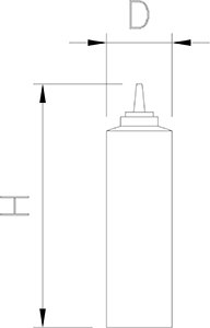 Dibujo técnico: Biberón de cocina Fricosmos 0,5 lts. l