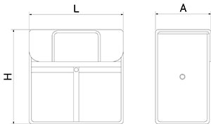 Dibujo técnico: Bolsa térmica para transporte de pizza Fricosmos