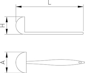 Dibujo técnico: Cazo para salsa en acero inox Fricosmos
