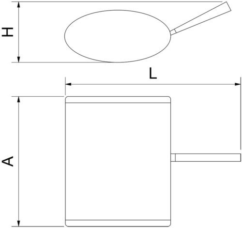 Dibujo técnico: Cepillo recogedor de migas inox Fricosmos