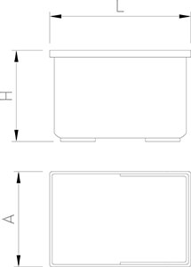 Dibujo técnico: Cesta de supermercado sencilla Fricosmos 430x300x220 mm