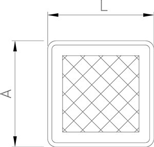 Dibujo técnico: Cestos de vasos para lavavajillas Fricosmos 500x500x102 mm