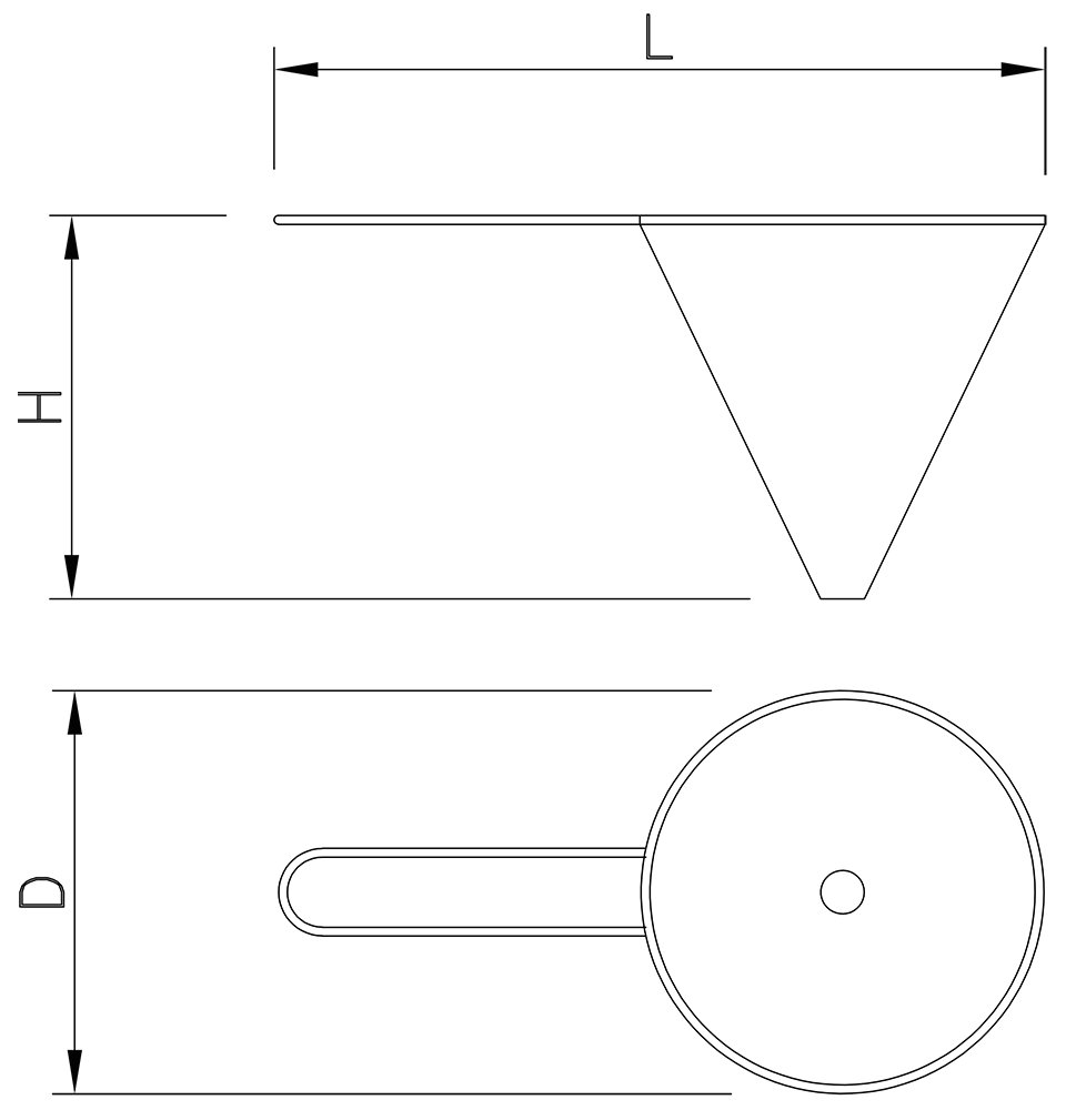 Dibujo técnico: Colador tamizador inox Fricosmos