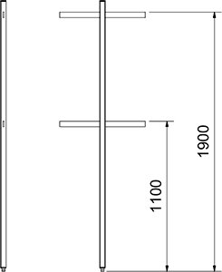 Dibujo técnico: Columna terminal inox para estructura de cámara de pletina Fricosmos