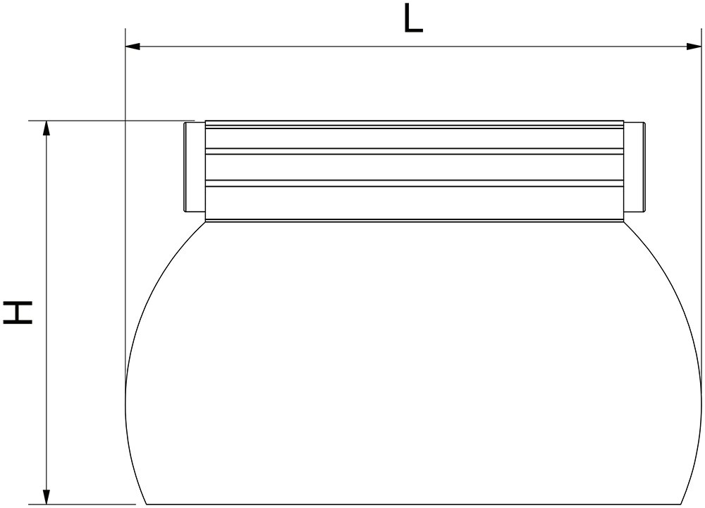 Dibujo técnico: Cortador de masa de pizza acero inoxidable Fricosmos