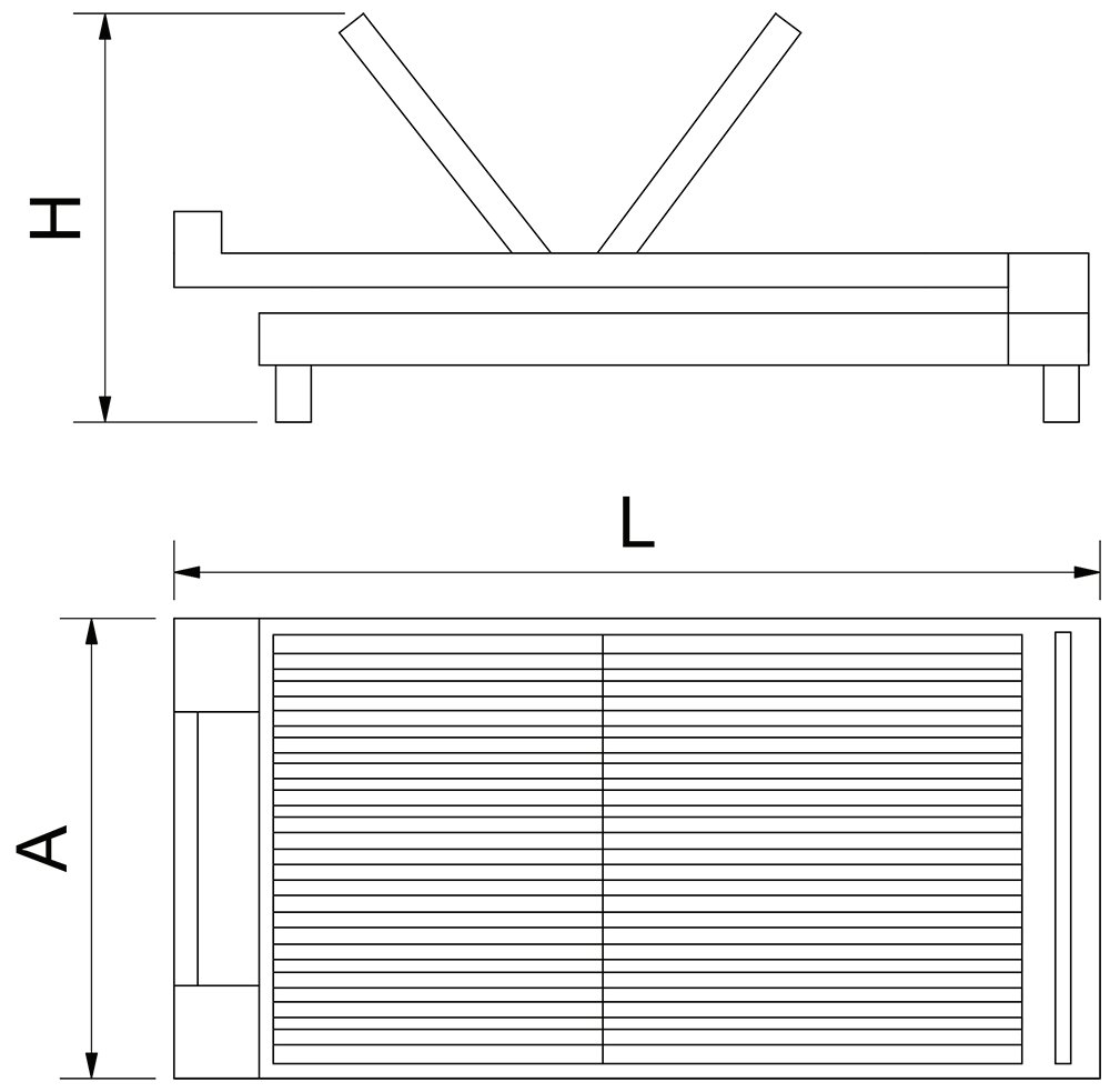 Dibujo técnico: Cortadora de cuñas de queso Fricosmos