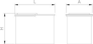 Dibujo técnico: Cubo de plástico para fregar 15 l Fricosmos