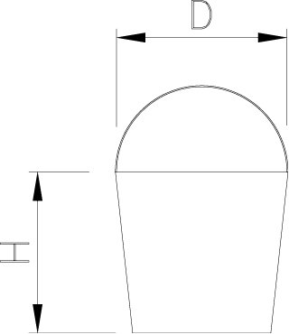 Dibujo técnico: Cubo inox Fricosmos l