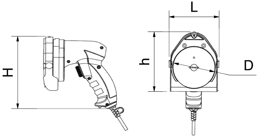 Dibujo técnico: Cuchillo eléctrico para kebab, shawarma y gyros Fricosmos