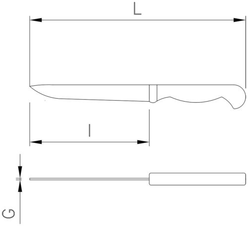 Dibujo técnico: Cuchillo filetear Zwilling hoja 160 mm