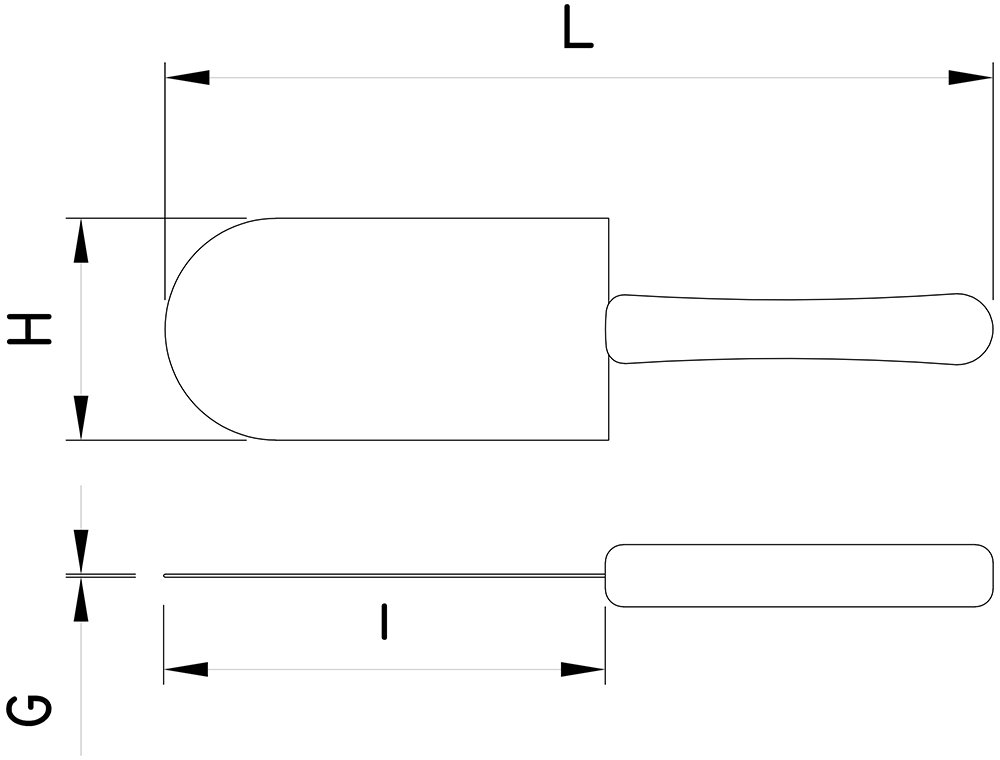 Dibujo técnico: Cuchillo para queso Feta Fricosmos