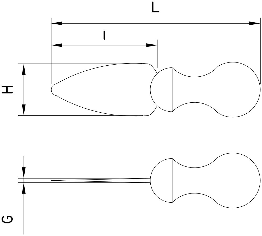 Dibujo técnico: Cuchillo para queso Pavia Fricosmos