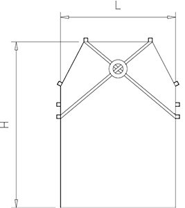Dibujo técnico: Delantal de escay para carniceros Fricosmos