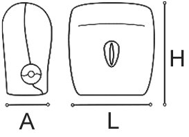 Dibujo técnico: Dispensador de papel autocut Fricosmos