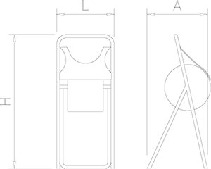 Dibujo técnico: Dispensador de papel en bobina industrial Fricosmos