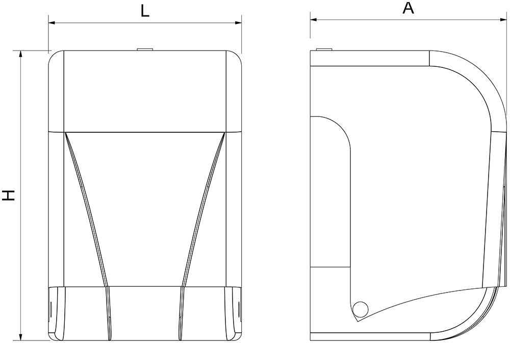 Dibujo técnico: Dispensador de papel mecha acoplado a columna Fricosmos