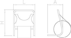 Dibujo técnico: Dispensador mural de papel en bobina industrial Fricosmos
