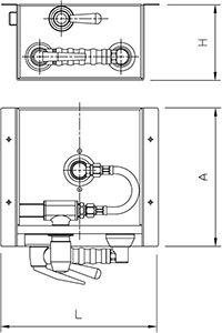 Dibujo técnico: Ducha horno enrollable Fricosmos