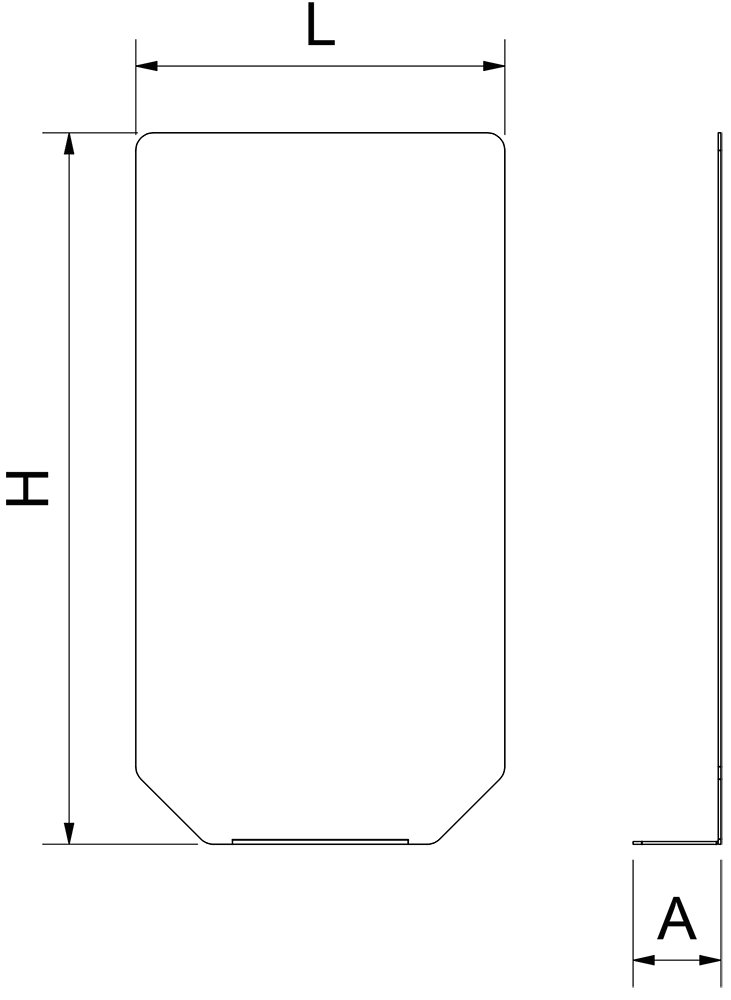 Dibujo técnico: Emplazamiento publicitario opcional para columna Fricosmos