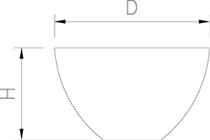 Dibujo técnico: Ensaladera de cristal 1,8 l Fricosmos