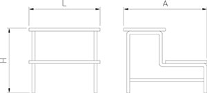 Dibujo técnico: Escalones inox Fricosmos