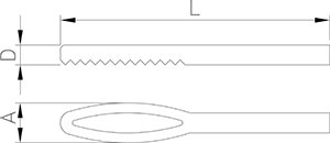 Dibujo técnico: Escamador de acero inoxidable modelo EC Fricosmos