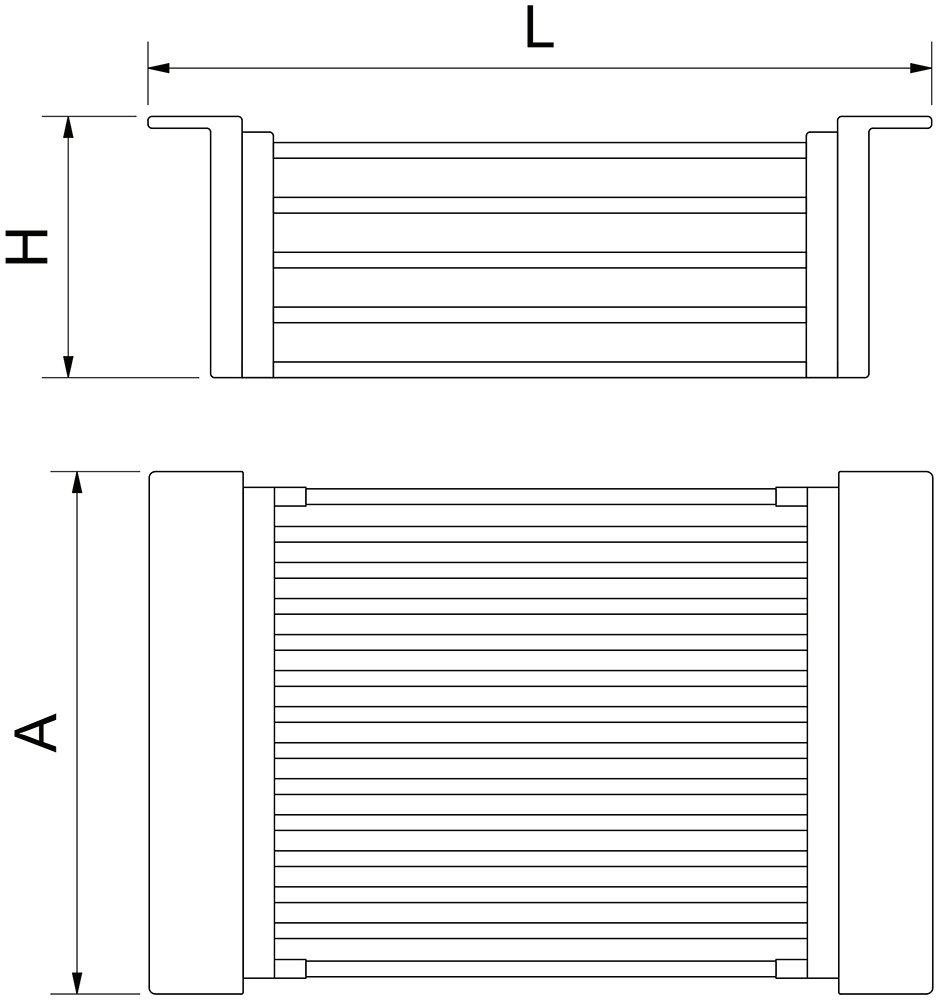 Dibujo técnico: Escurridor extensible de acero inoxidable para fregadero Fricosmos