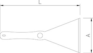 Dibujo técnico: Espátula de plástico metal detectable Fricosmos