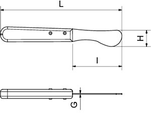Dibujo técnico: Espátula para mantequilla Fricosmos