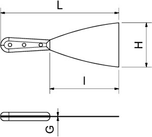 Dibujo técnico: Espátula para plancha Fricosmos