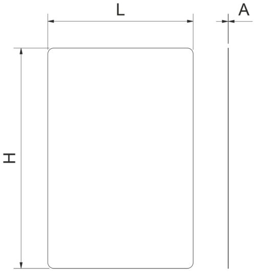 Dibujo técnico: Espejo antivandálico de acero inoxidable Fricosmos