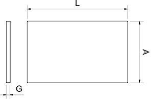 Dibujo técnico: Estante liso para estantería inox Imagine Fricosmos 530x530x20 mm