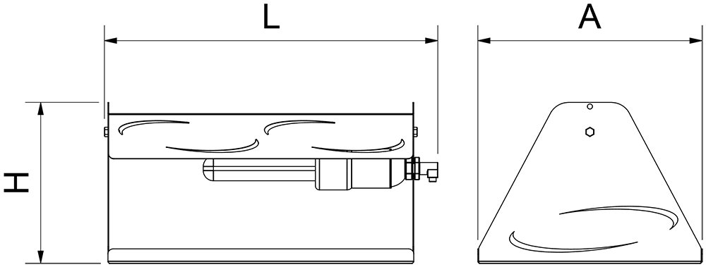 Dibujo técnico: Exterminador de insectos Serie SP-50 LED 7 W inoxidable Fricosmos