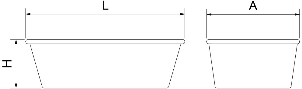 Dibujo técnico: Fiambrera de cristal con tapa hermética Fricosmos 225x160x85 mm