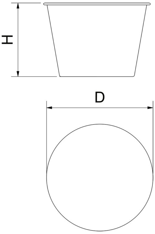 Dibujo técnico: Flanera de 8 cm Fricosmos