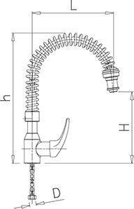 Dibujo técnico: Grifo ducha serie doméstico Fricosmos