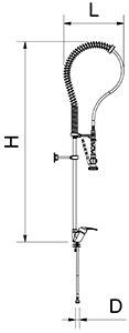 Dibujo técnico: Grifo ducha Serie MNE Fricosmos