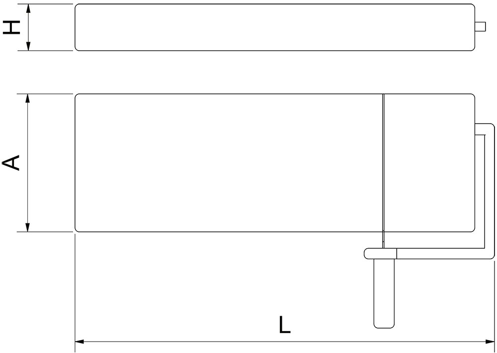 Dibujo técnico: Guillotina para queso en acero inoxidable Fricosmos