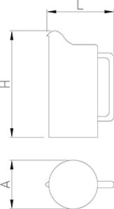Dibujo técnico: Jarra de agua Fricosmos