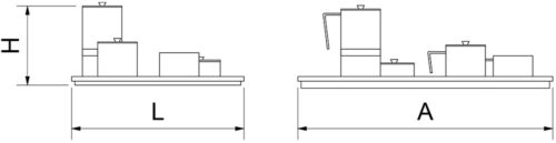 Dibujo técnico: Juego de café de 5 piezas para 6 tazas Fricosmos