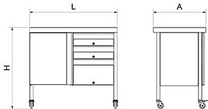 Dibujo técnico: Mesa de terraza Fricosmos