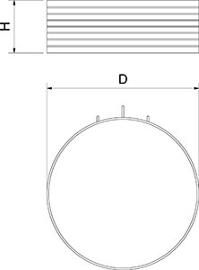 Dibujo técnico: Molde para laminar tartas 26-28 cm Fricosmos